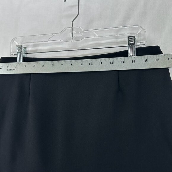 Banana Republic Flounce Mini Skirt Womens Sz 10 Back Zip Lined Ruffle Hem Black - Picture 7 of 13